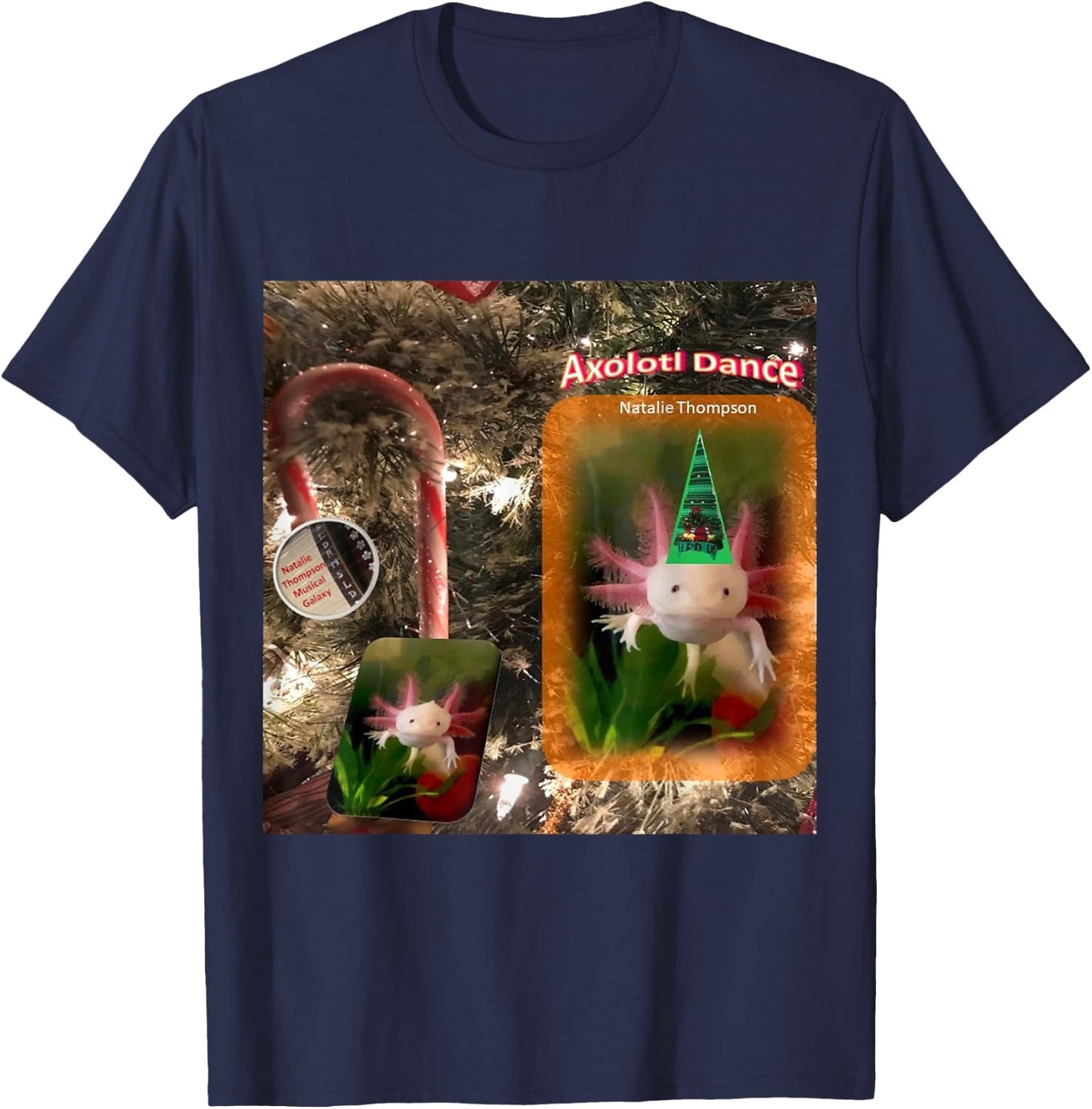 Axolotl Dance by Natalie Thompson T-Shirt - T-Shirt | Navy