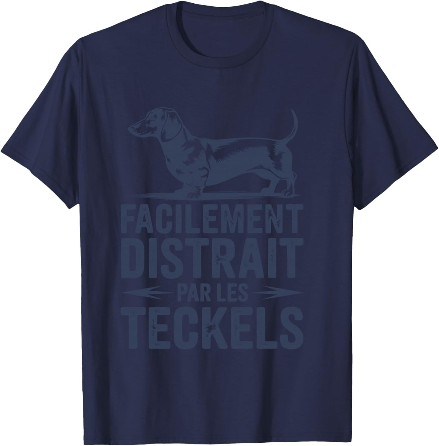 Humour Dachshund Dog Boy Man Distracted by Dachshunds T-Shirt - T-Shirt | Navy
