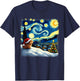 Christmas Guinea Pig Starry Night T-Shirt - T-Shirt | Navy
