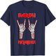 Bearded Metallic Beard Heavymetal Gift Long Handle, Black, S T-Shirt - T-Shirt | Navy