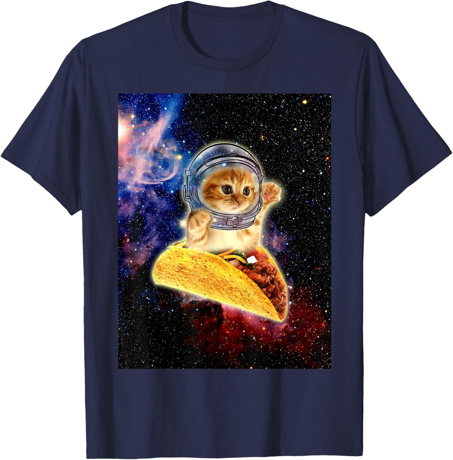 Crazy Space Taco Cat Funny v2 T-Shirt - T-Shirt | Navy