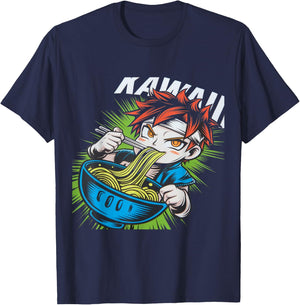 Cool Cute Ramen Shirt Ramen Food Wars Anime Design T-Shirt - T-Shirt | Navy