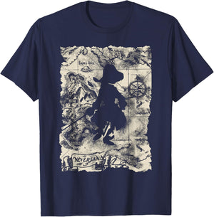 Disney - Captain Hook Map T-Shirt - T-Shirt | Navy