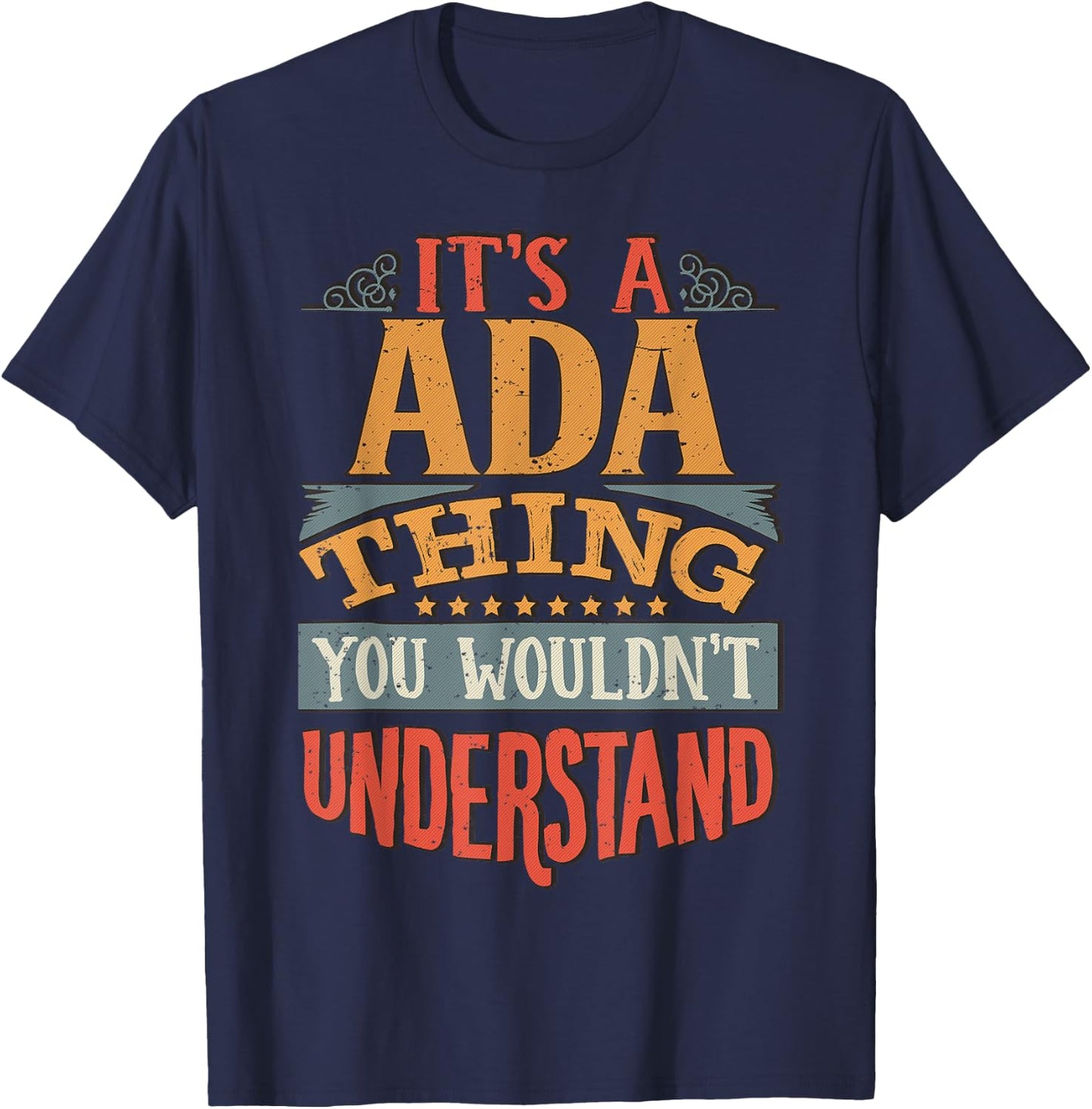Ada Name T-Shirt - T-Shirt | Navy
