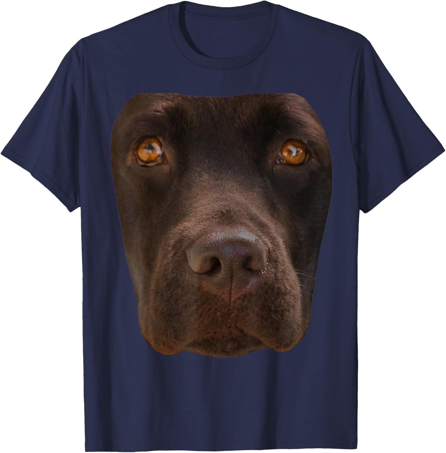 Chocolate Lab Lovers Dark Brown Dog Face Costume Women Kids T-Shirt - T-Shirt | Navy