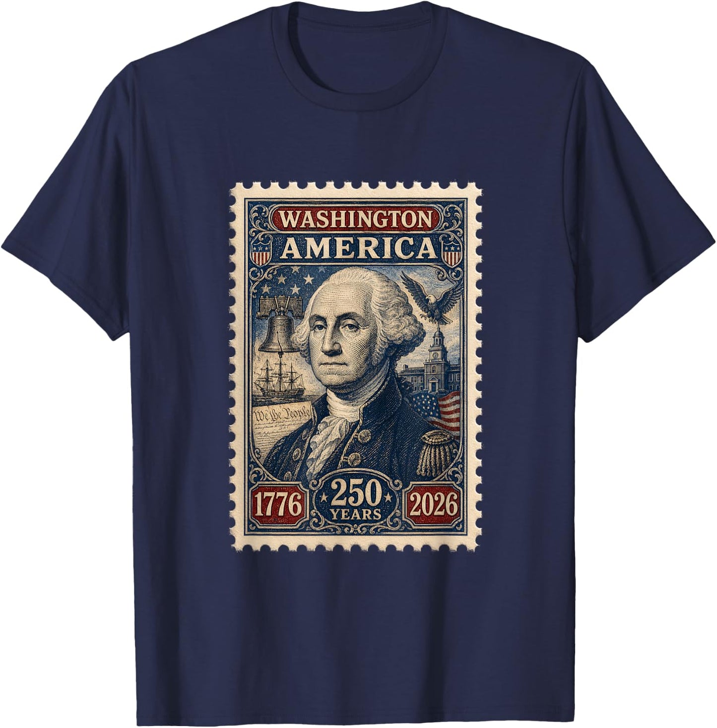 250th Anniversary USA,250 Years American 4th July Decoration T-Shirt - T-Shirt | Navy