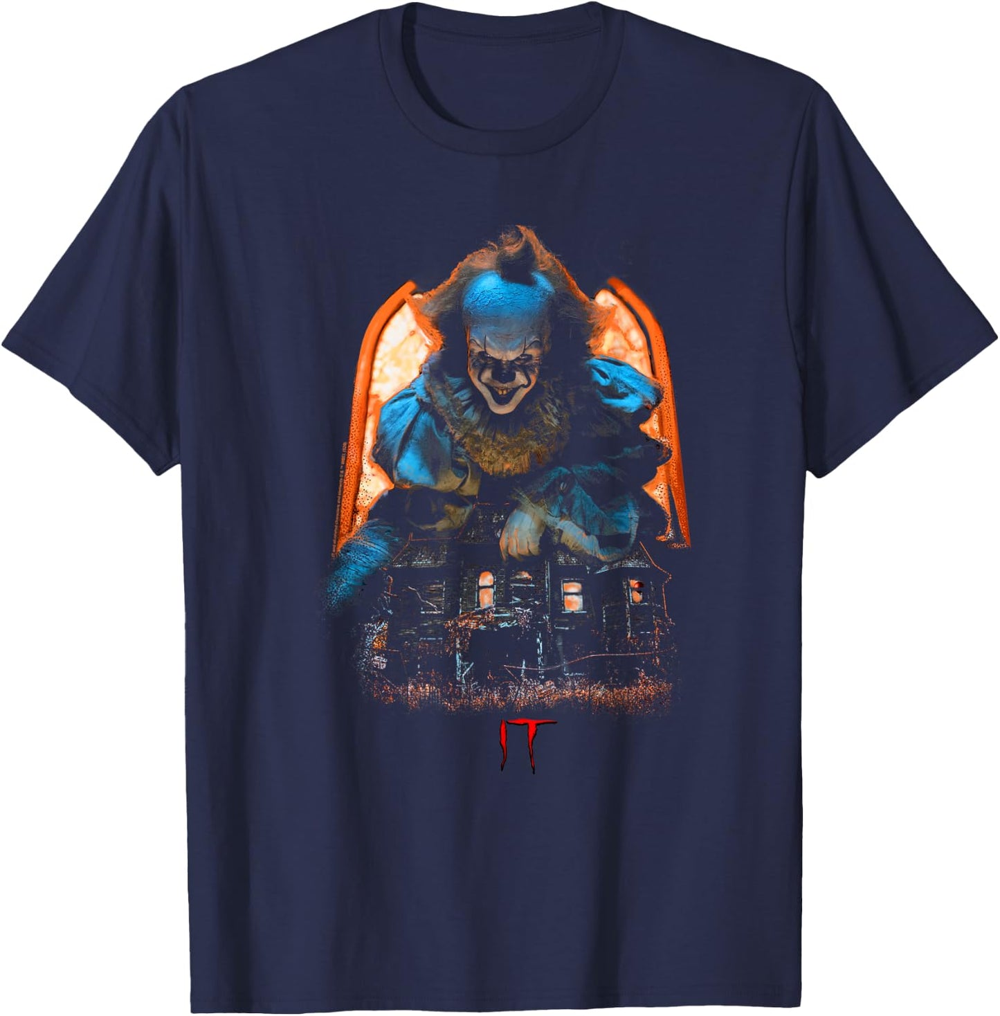 IT Pennywise Halloween Scary Poster T-Shirt - T-Shirt | Navy