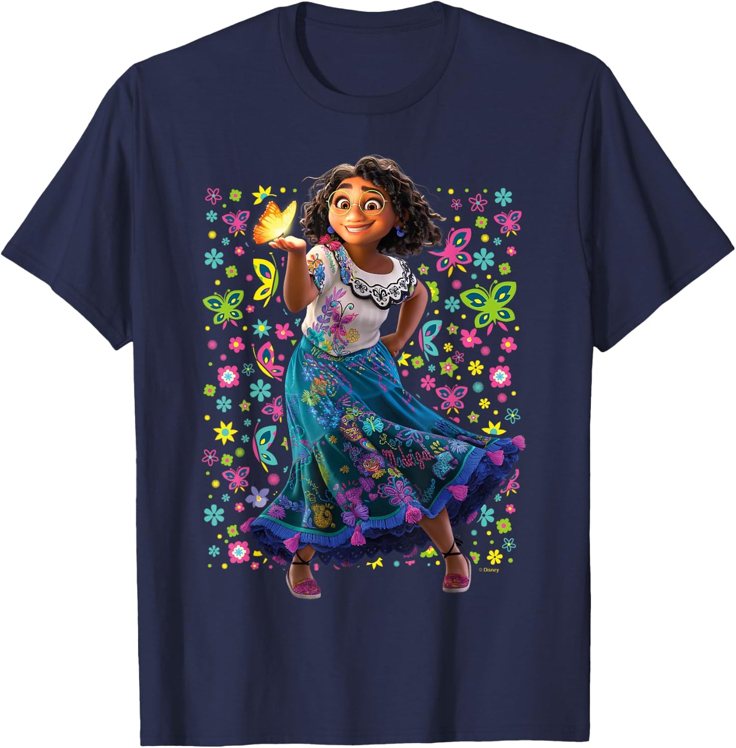Encanto - Maribel Magic Glowing Butterflies T-Shirt - T-Shirt | Navy