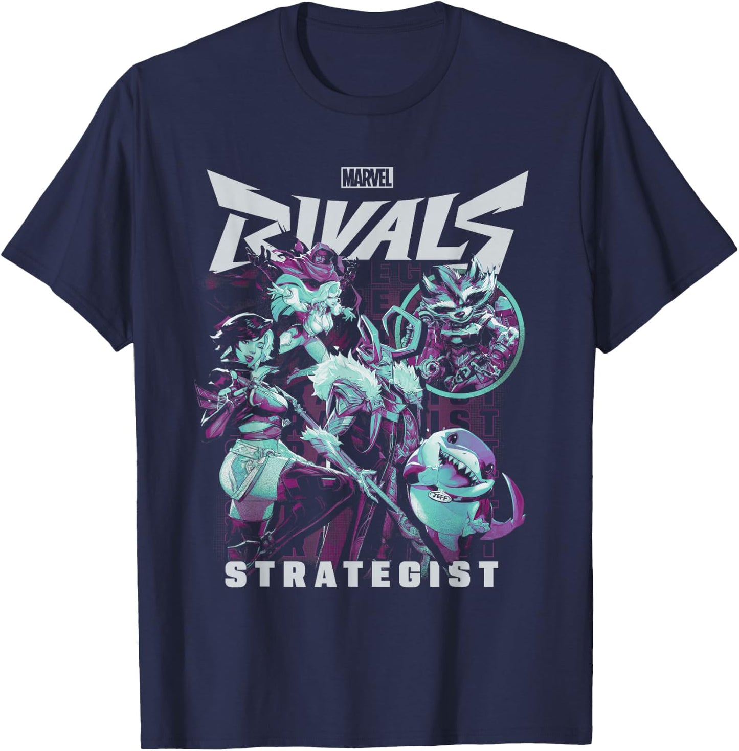Marvel Rivals Strategist Trend T-Shirt - T-Shirt | Navy