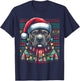 Christmas Pit bull Xmas Pit Bull Mom Dog Lover Santa T-Shirt - T-Shirt | Navy