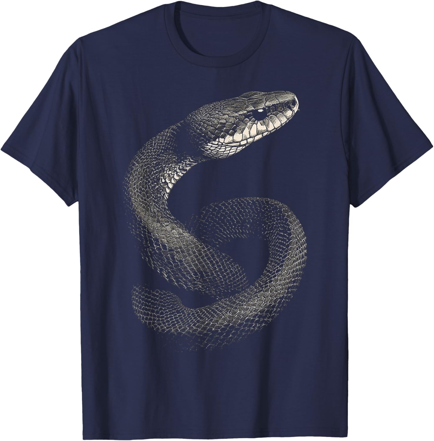 Snake Animal Illustration Snake , black T-Shirt - T-Shirt | Navy