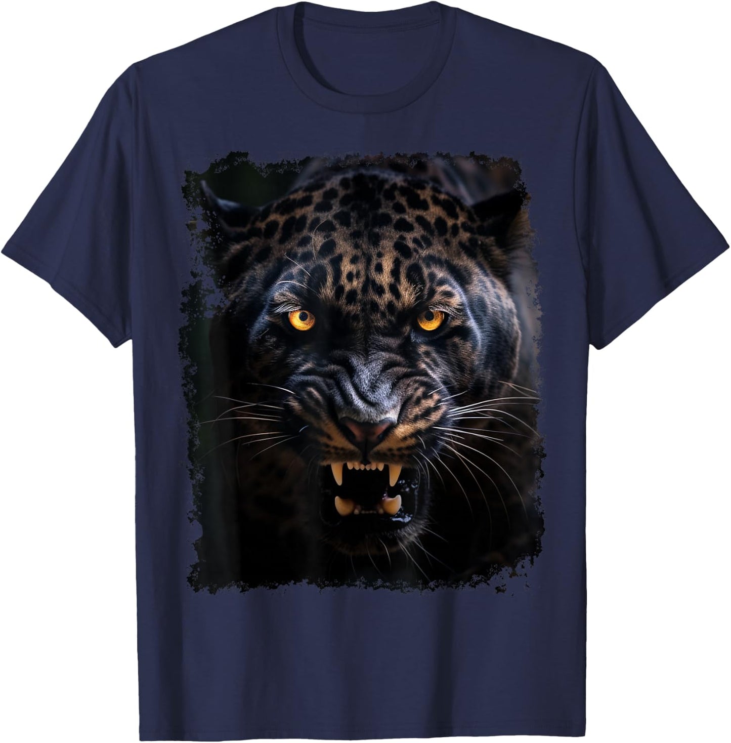 Pop Art Panther Black T-Shirt - T-Shirt | Navy