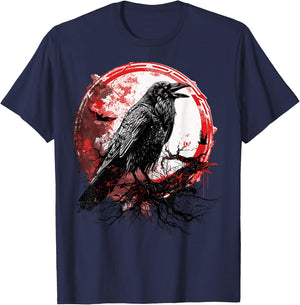 Odin Ravens Huginn & Muninn Vegvisir Vikings Myth Norse T-Shirt - T-Shirt | Navy