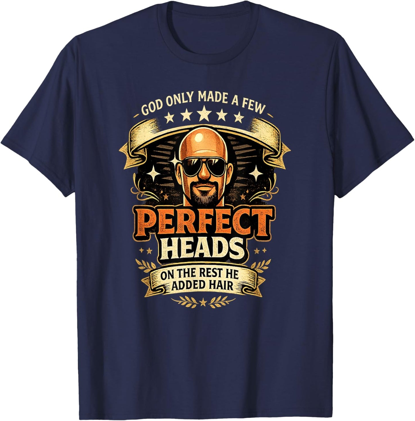 Just Another Bald Guy Funny Men Humor T-Shirt - T-Shirt | Navy