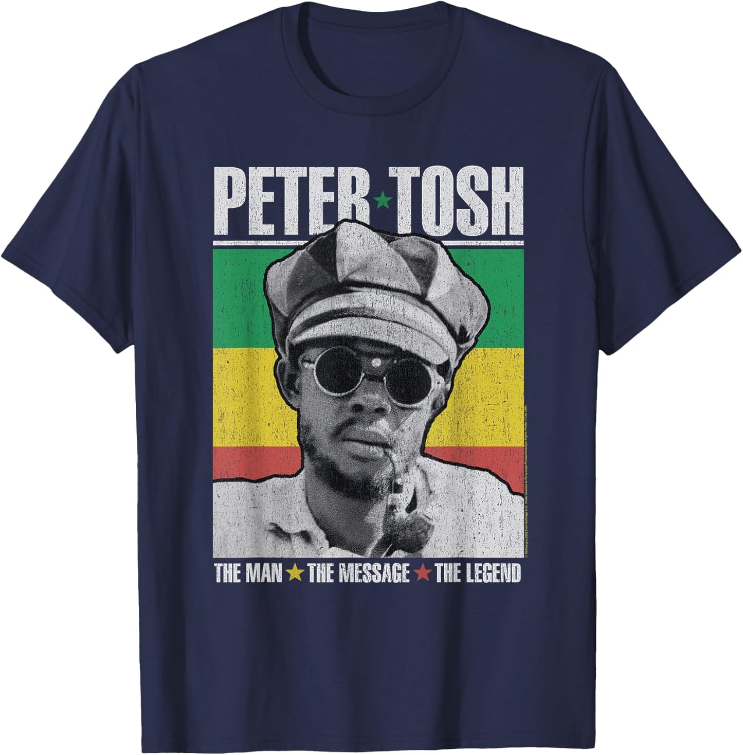 Peter Tosh Sun Glasses T-Shirt - T-Shirt | Navy