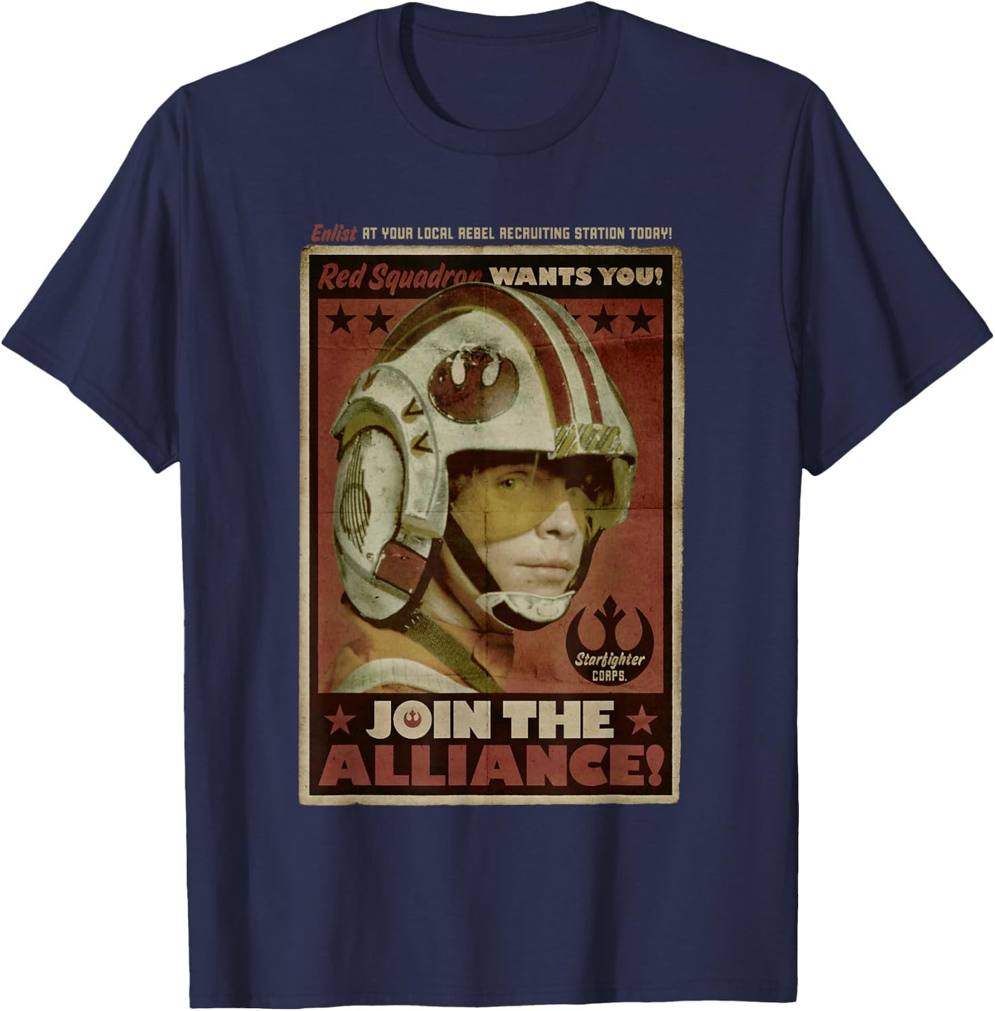 Star Wars Classic Join The Alliance Rebels Propaganda Retro T-Shirt - T-Shirt | Navy