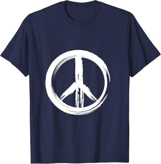 Symbole zen de la paix Manche Longue T-Shirt - T-Shirt | Navy