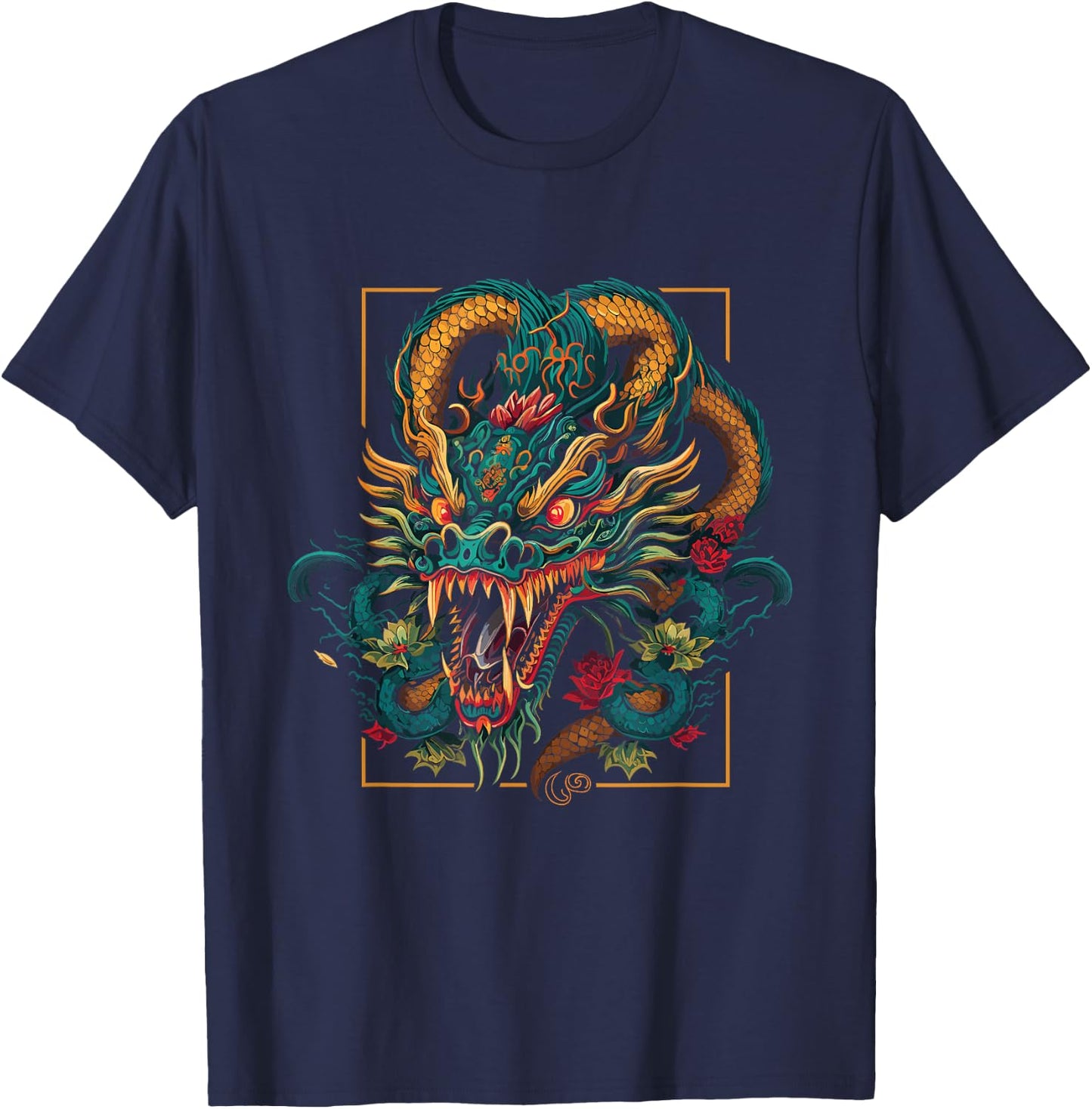Colorful Chinese Dragon | 2024 New Year Of The Dragon T-Shirt - T-Shirt | Navy