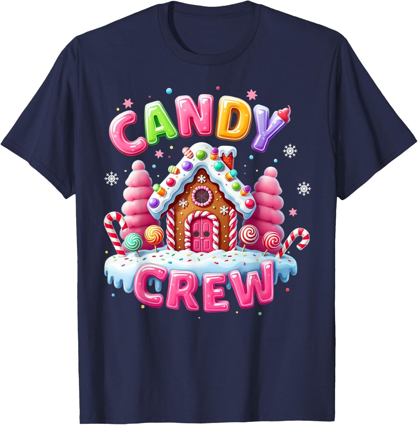 Candy Land Candy Crew Decorations Sweetie Candy Squad Xmas T-Shirt - T-Shirt | Navy