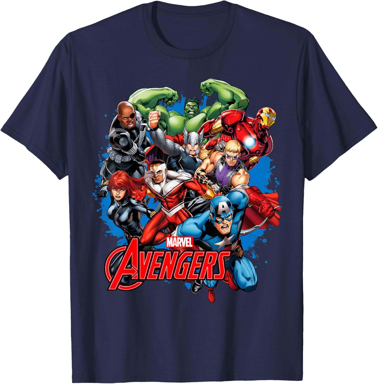 Marvel Avengers Classic Action Graphic T-Shirt - T-Shirt | Navy