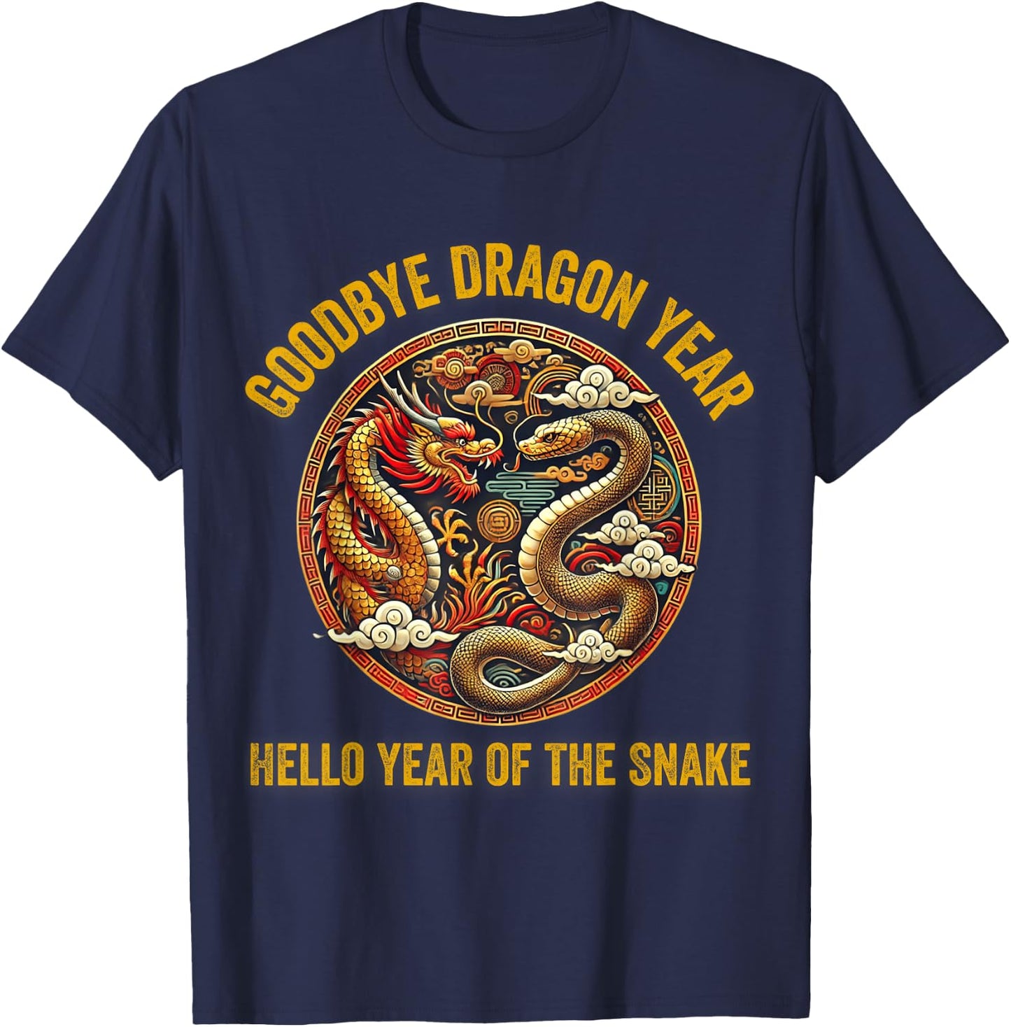 Year of the Snake 2025 Lunar New Year Celebration T-Shirt - T-Shirt | Navy