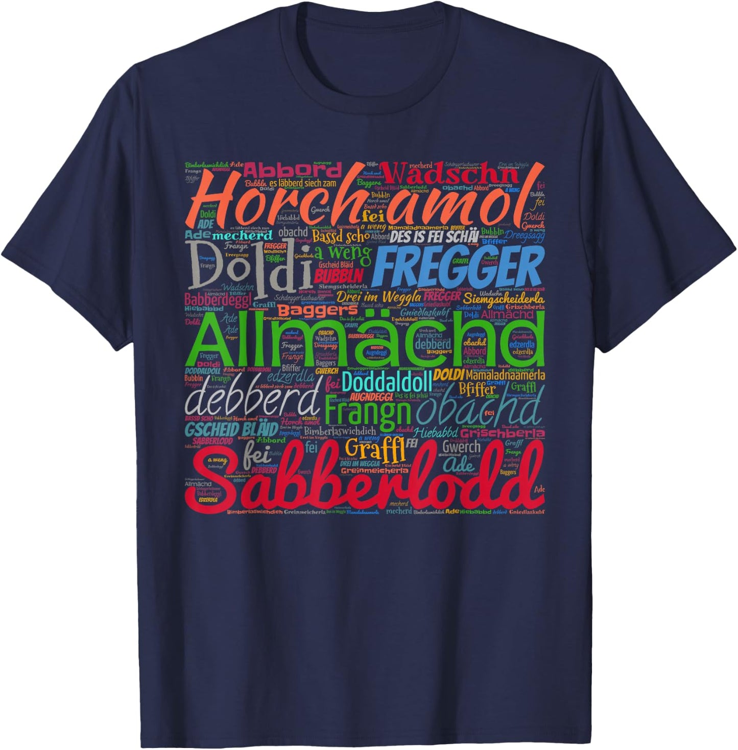 Salat Frankreich Worte T-Shirt - T-Shirt | Navy