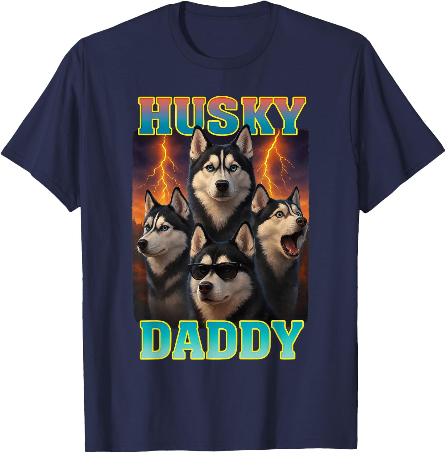 Papa Husky T-Shirt - T-Shirt | Navy