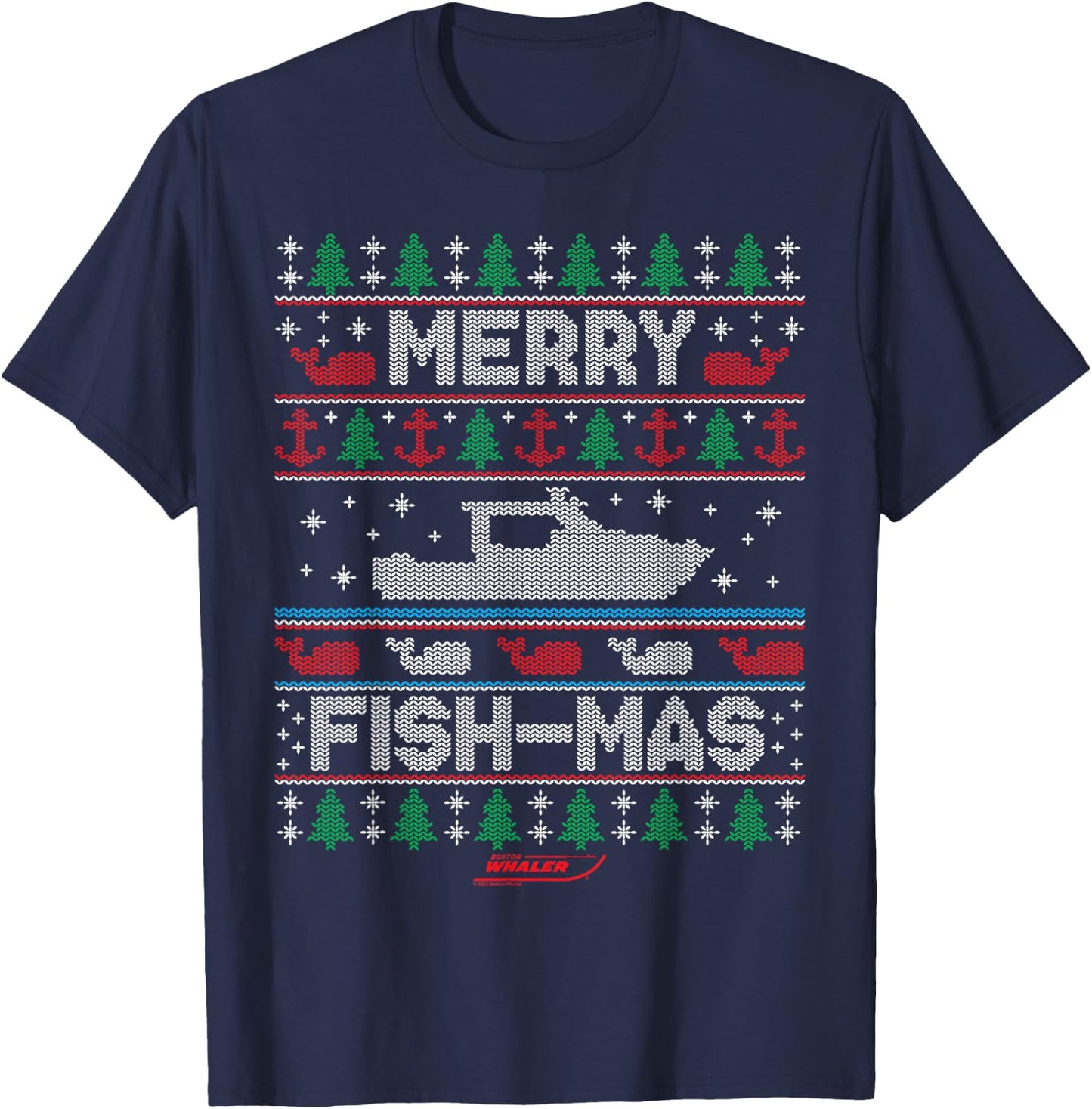 Christmas On a Whaler T-Shirt - T-Shirt | Navy