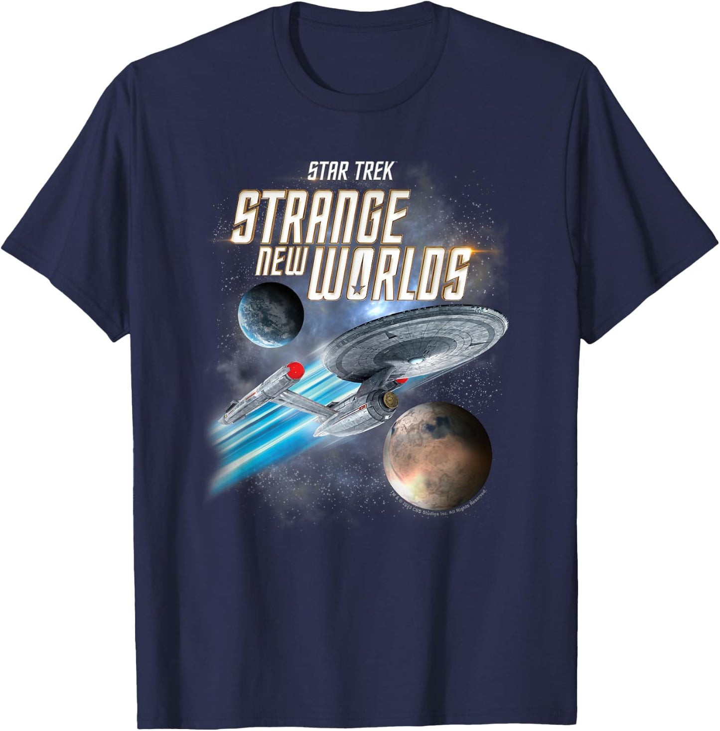 Star Trek Strange New Worlds Enterprise , black T-Shirt - T-Shirt | Navy