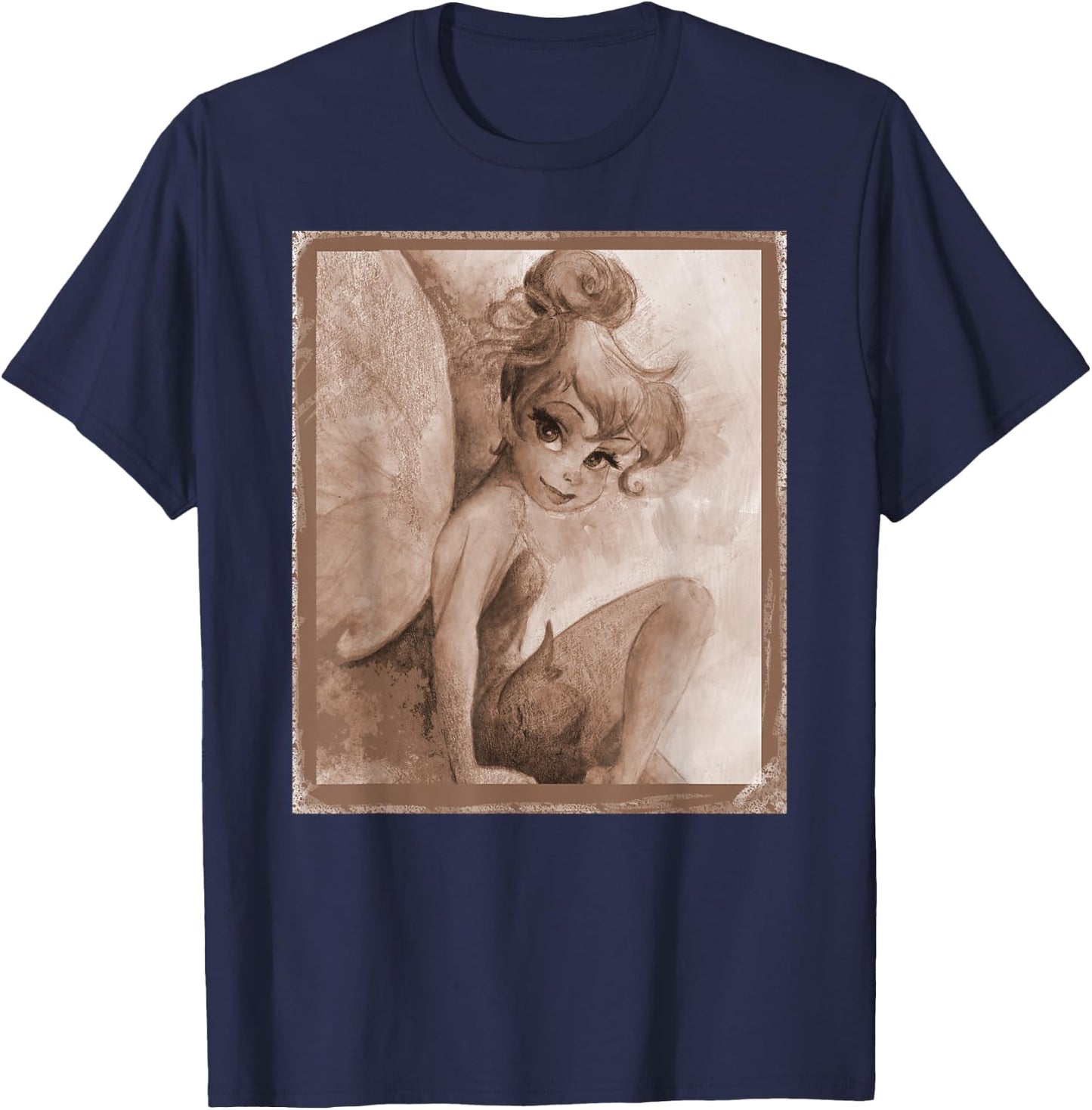 Tinkerbell Nostalgie Kunstwerk T-Shirt - T-Shirt | Navy