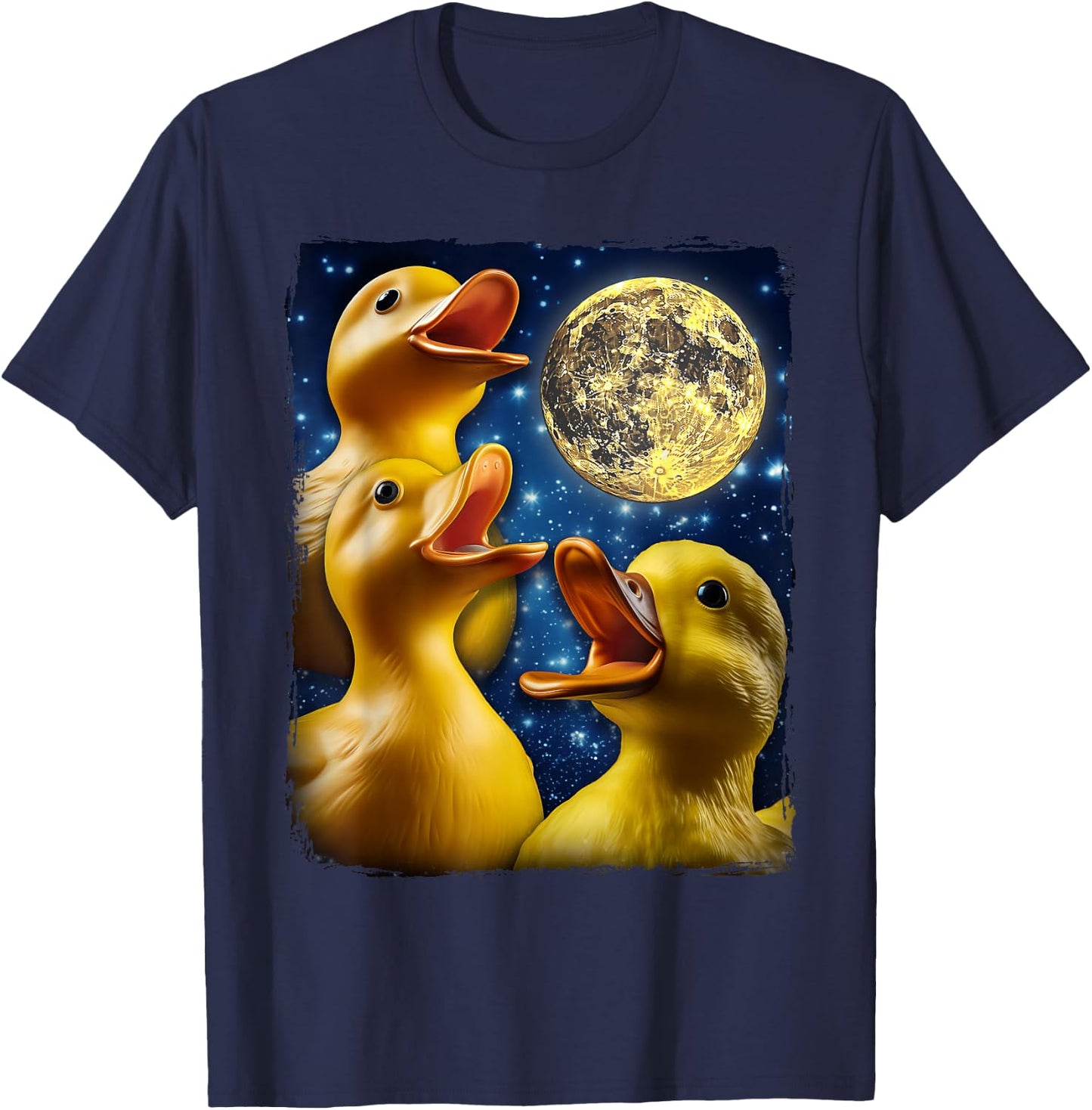 Rubber Duck Howling Moon T-Shirt - T-Shirt | Navy