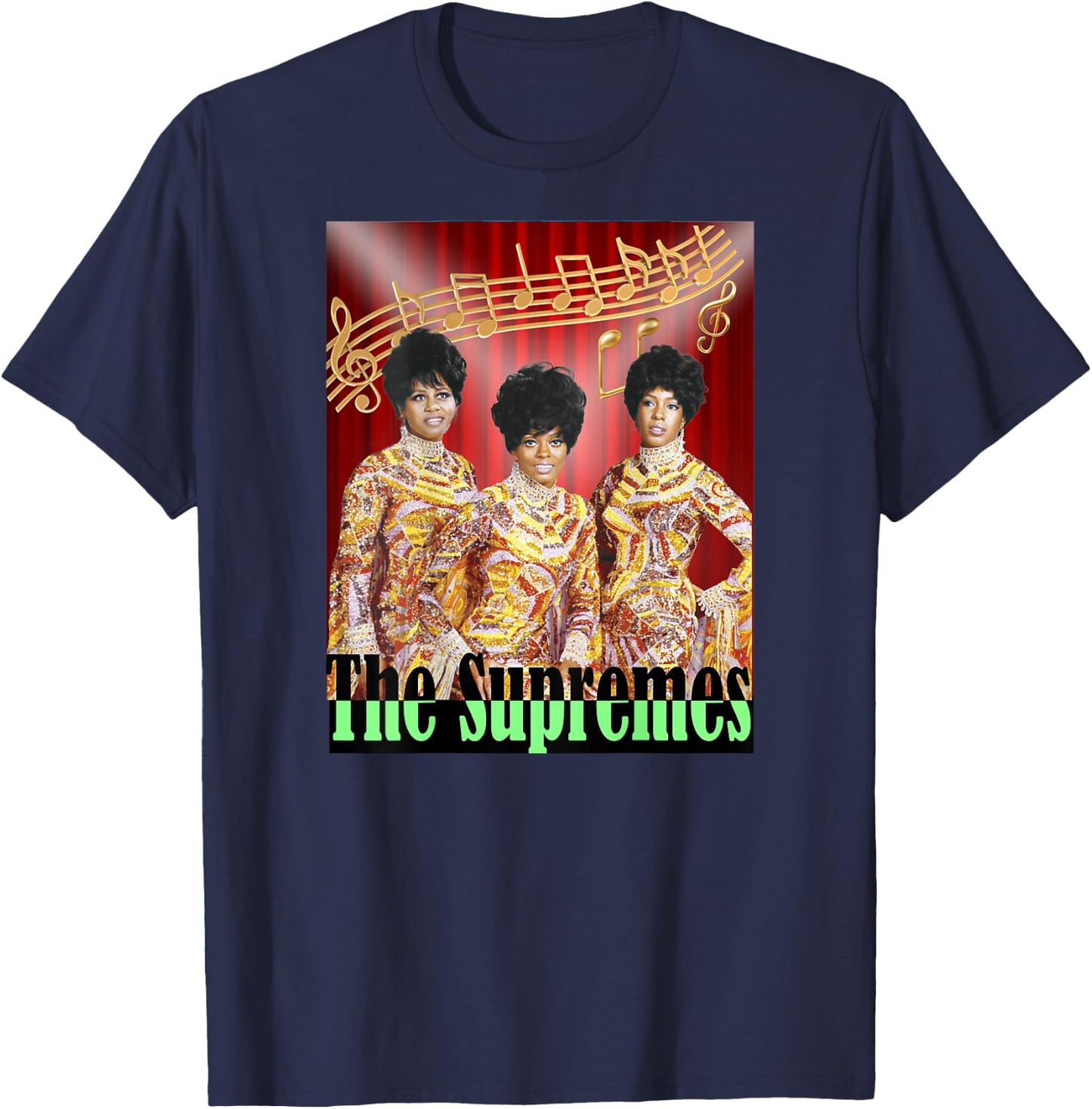 Supremes_003_Back Printed T-Shirt - T-Shirt | Navy