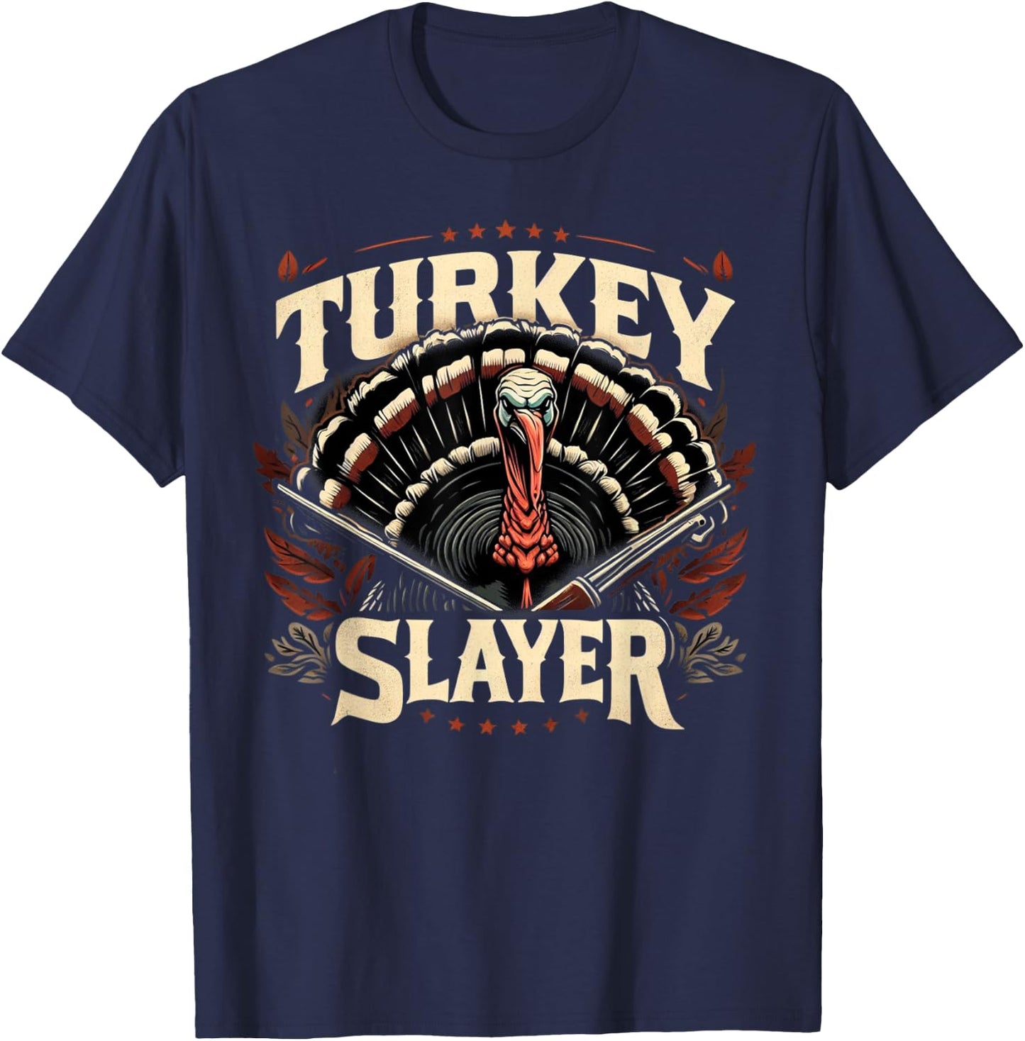 Spring Gobbler Non Camoflauge Turkey Slayer Turkey Hunting T-Shirt - T-Shirt | Navy
