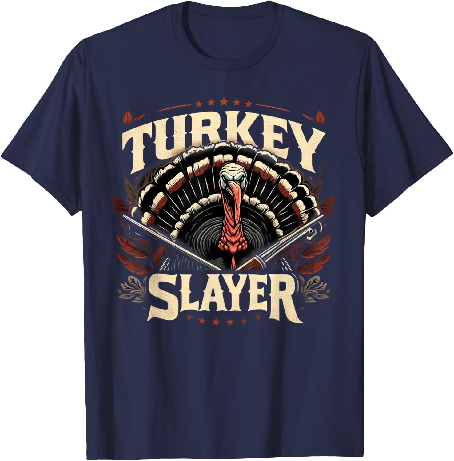 Spring Gobbler Non Camoflauge Turkey Slayer Turkey Hunting T-Shirt - T-Shirt | Navy