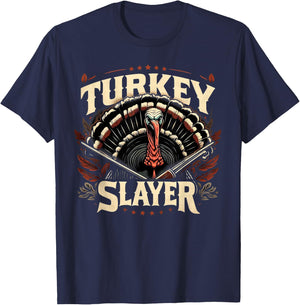 Spring Gobbler Non Camoflauge Turkey Slayer Turkey Hunting T-Shirt - T-Shirt | Navy