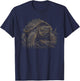 Snapping Turtle Graphic Artwork Design T-Shirt - T-Shirt | Navy