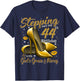 High Heels Stepping Into My 44th Birthday 44 and Fabulous T-Shirt - T-Shirt | Navy