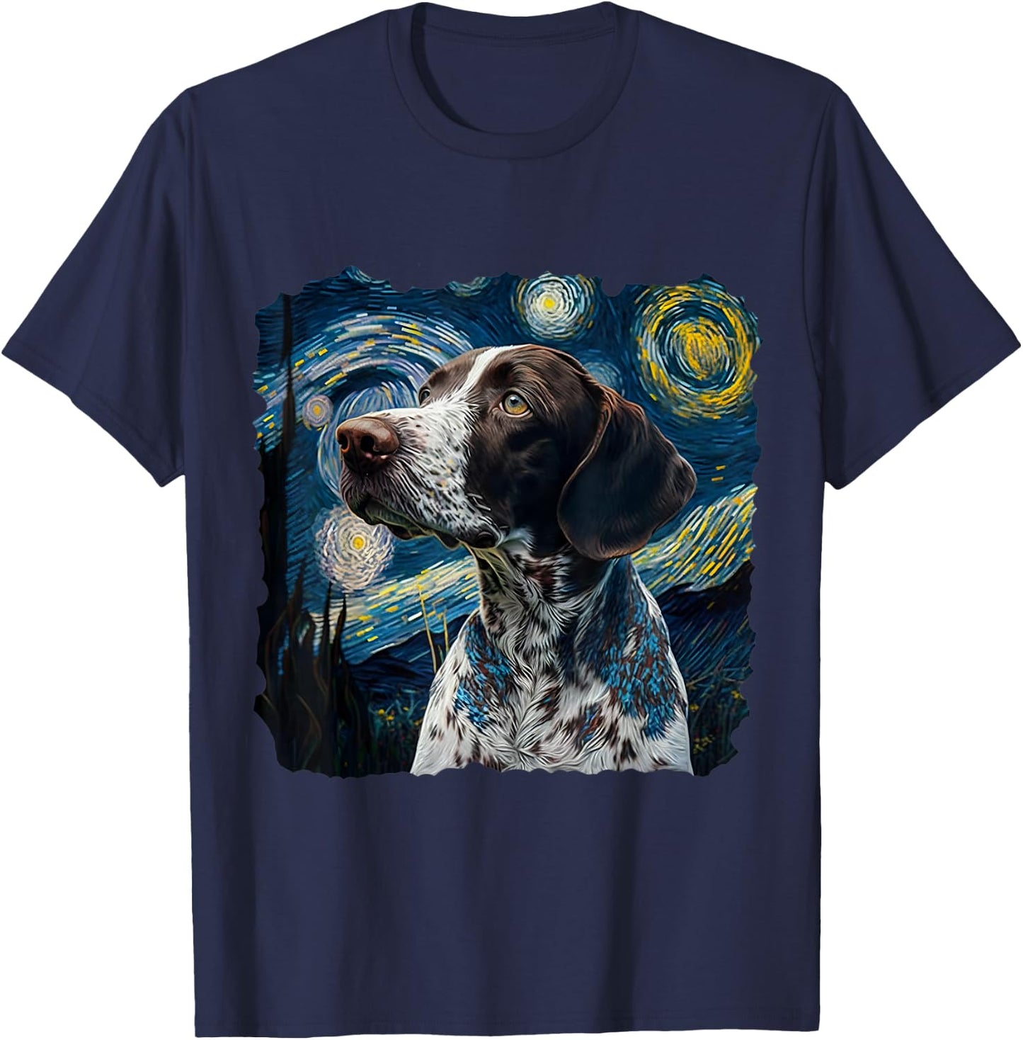 German Shorthair Pointer Funny GSP DAD MOM T-Shirt - T-Shirt | Navy