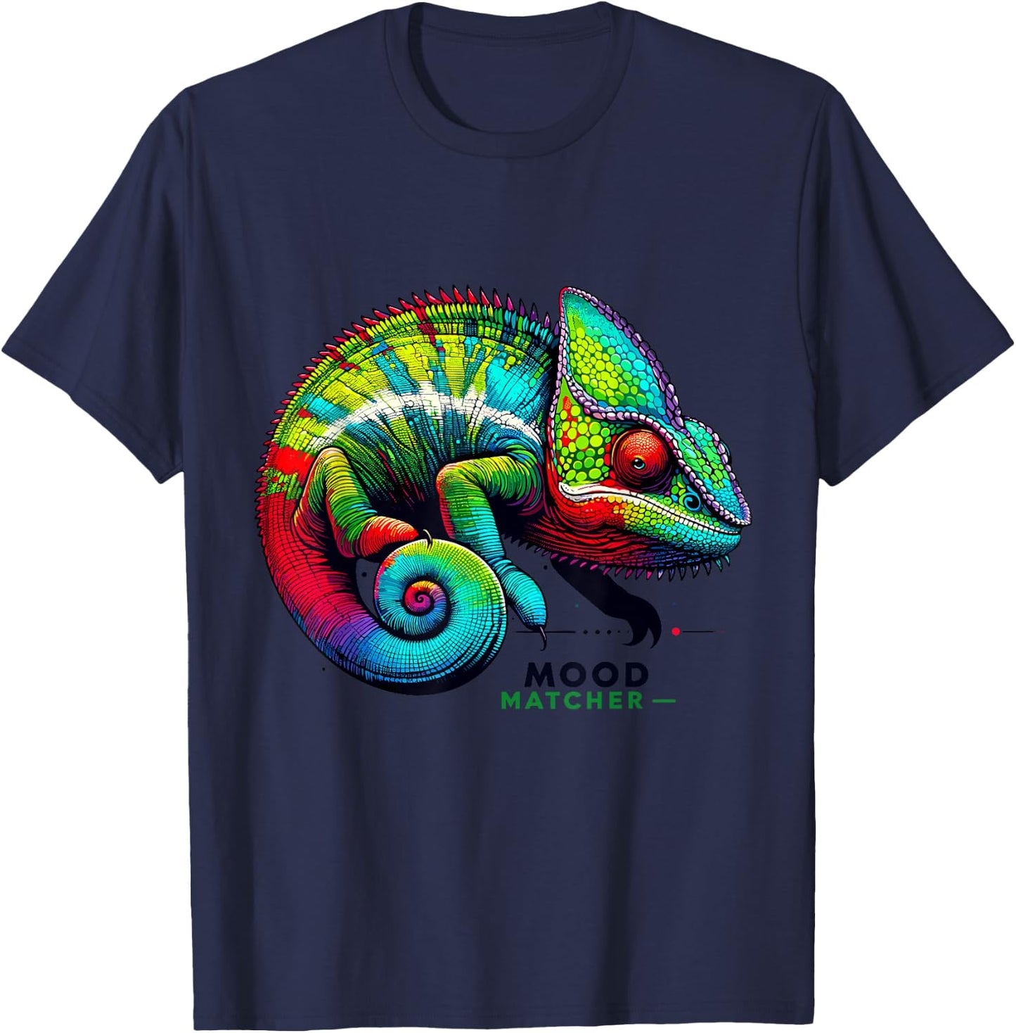 Chameleon Mood Matcher Colorful Reptile Camouflage T-Shirt - T-Shirt | Navy