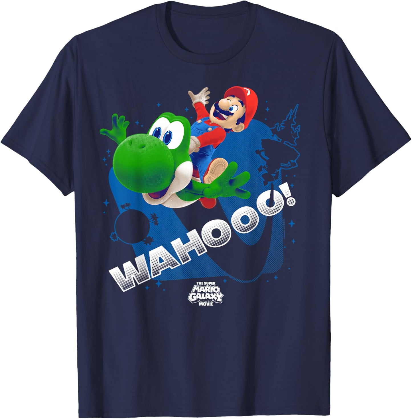 The Super Mario Galaxy Movie Wahoo Star Ride Journey T-Shirt - T-Shirt | Navy