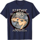 1985 Bomber Nose Art Hot Pinup 36th Birthday Gift Distressed T-Shirt - T-Shirt | Navy