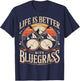 Life is Better With Bluegrass Banjo T-Shirt - T-Shirt | Navy
