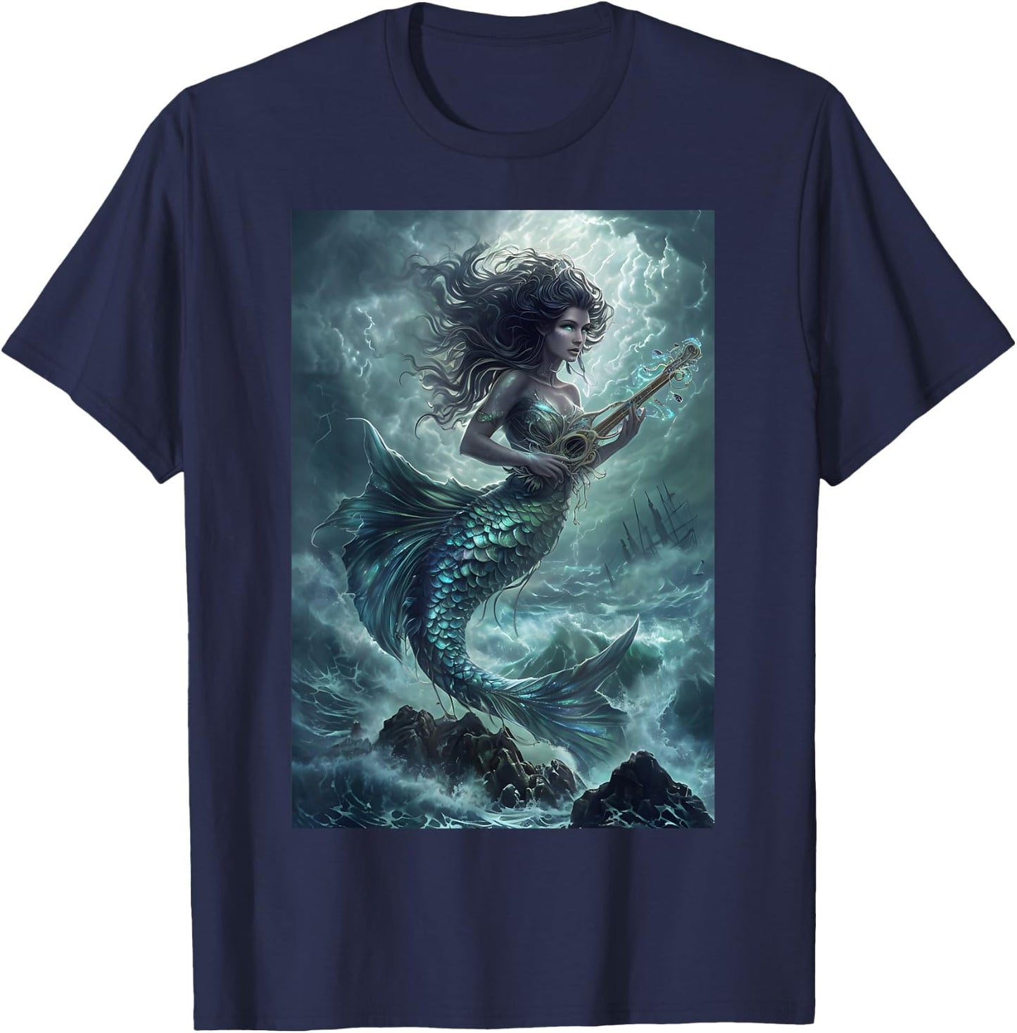 Mermaid Legend Mythology Myth T-Shirt - T-Shirt | Navy