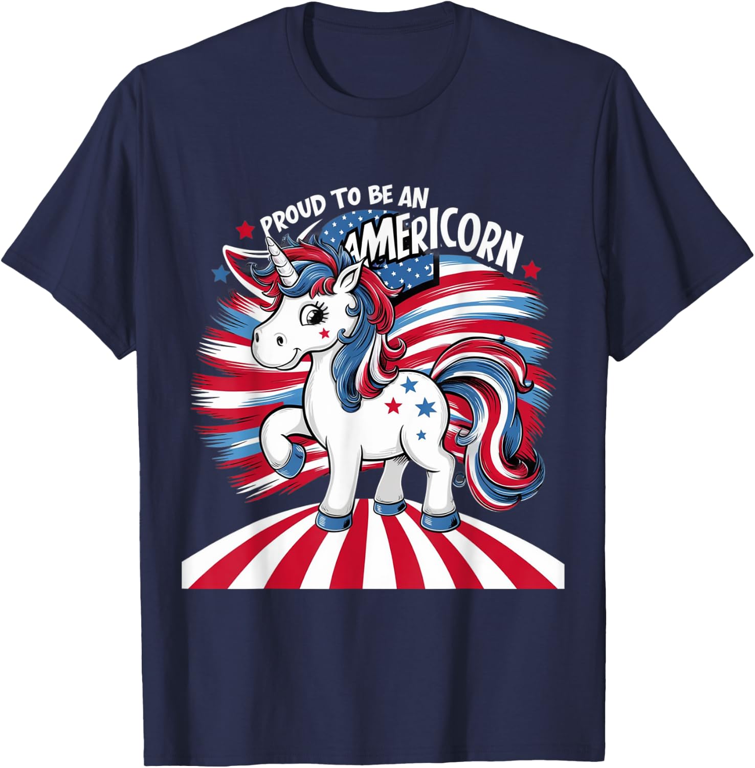 Proud To Be An Americorn T-Shirt - T-Shirt | Navy