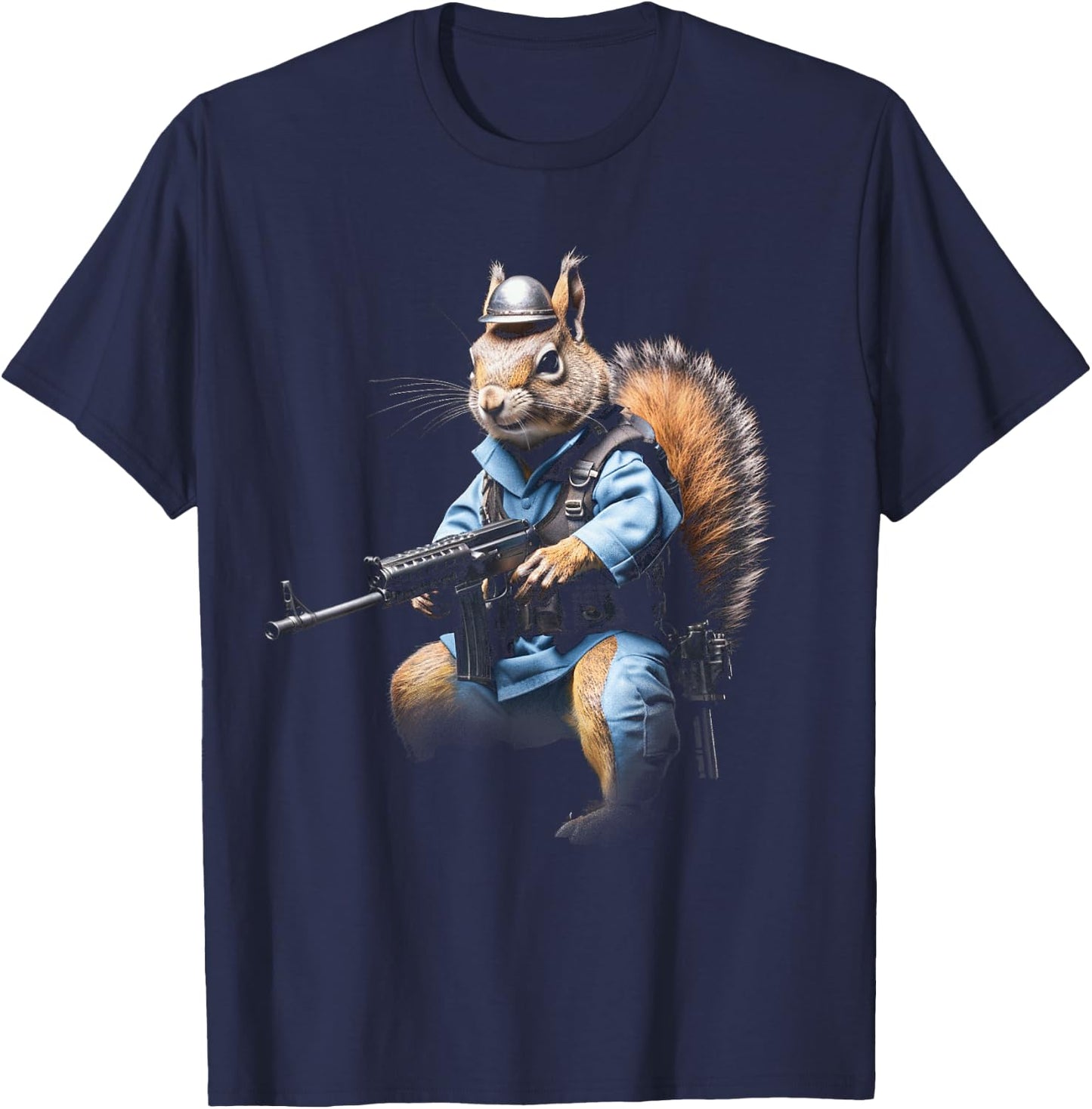Squirrel Whisperer cool funny gun squirrel lover T-Shirt - T-Shirt | Navy