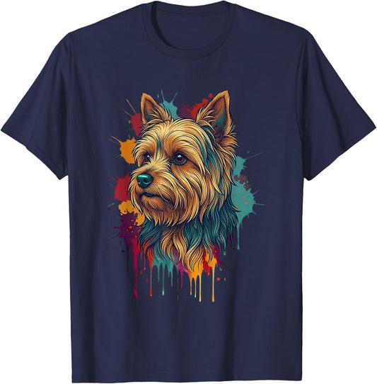 Yorkshire Terrier coloré T-Shirt - T-Shirt | Navy