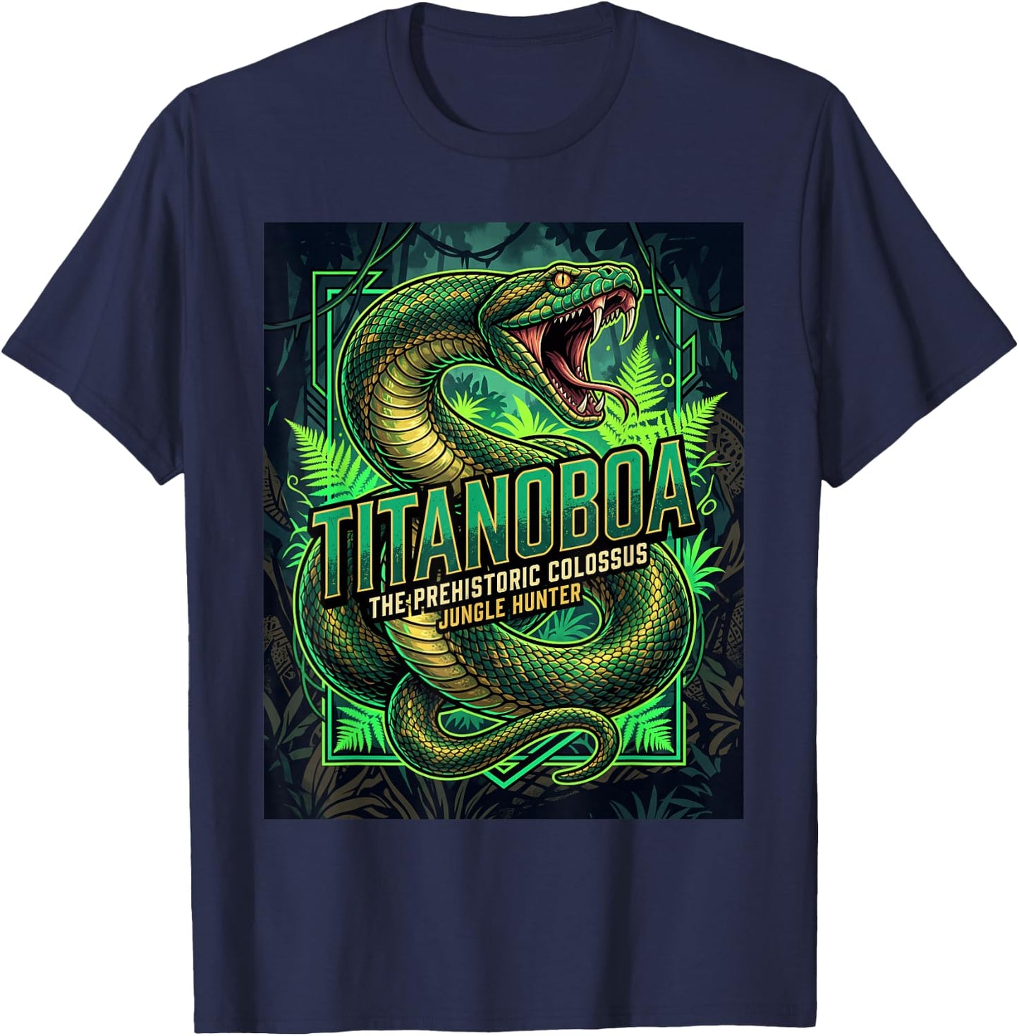 Titanoboa - Extinct Animal Snake History Paleontology T-Shirt - T-Shirt | Navy