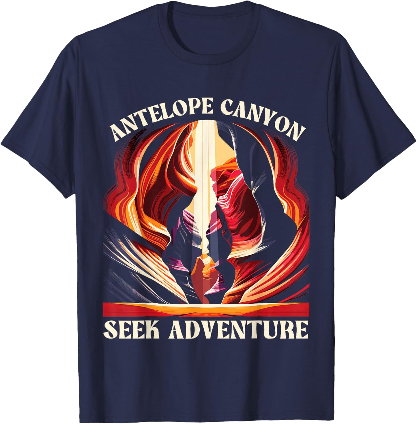 Antelope Canyon Arizona, Antelope Canyon T-Shirt - T-Shirt | Navy