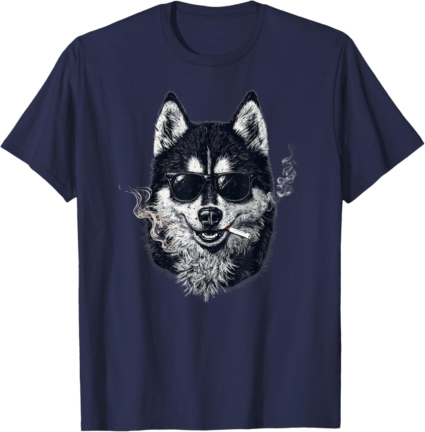 Lustiger Hund mit Aufschrift "Best Husky Dad Ever" für Männer und Jungen T-Shirt - T-Shirt | Navy