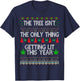 The Tree Isn't the Only Thing Getting Lit This Year T-Shirt - T-Shirt | Navy
